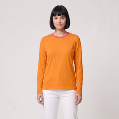 Inia Solid Orange Long Sleeve Tee