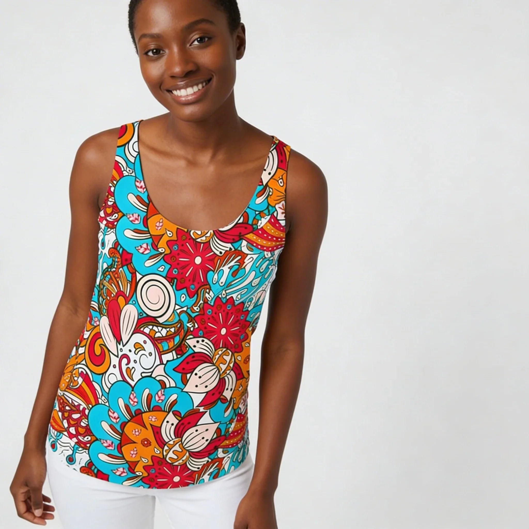Inia Round Neck Tank Top