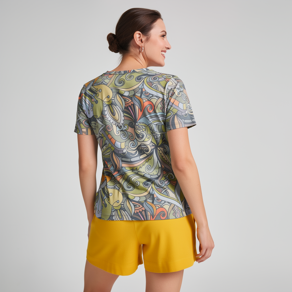 Jana Fitted Crew Neck Tee