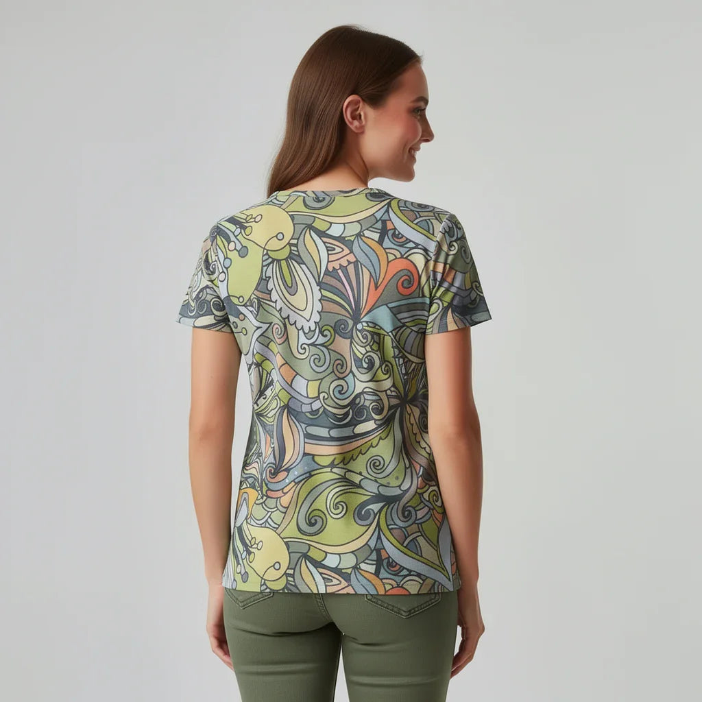 Jana Fitted V-Neck Tee