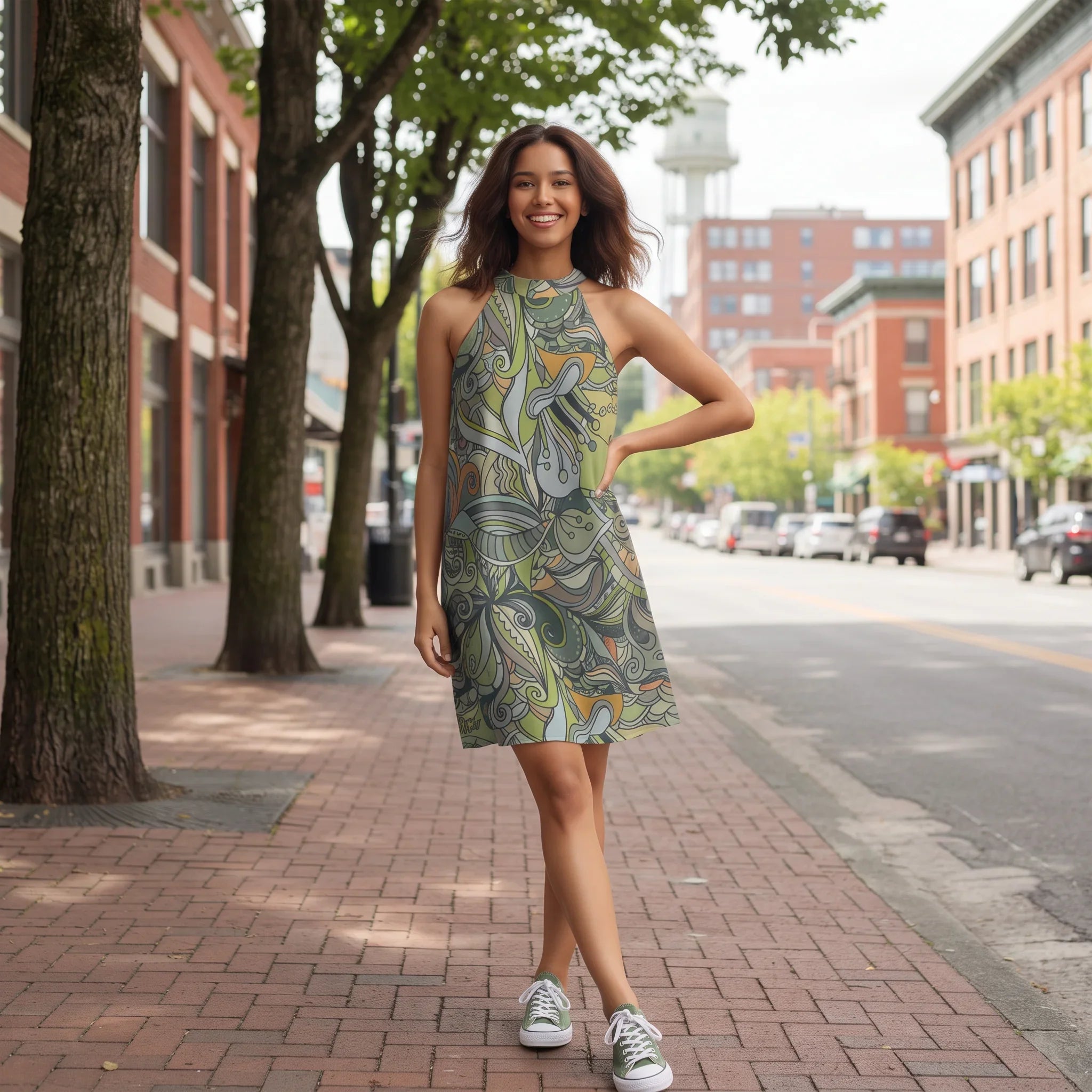 Jana Halter Flare Dress