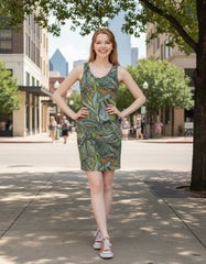 Jana Rib Knit V Neck Tank Dress