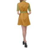 Jana Color Block Belted Shirt Dress