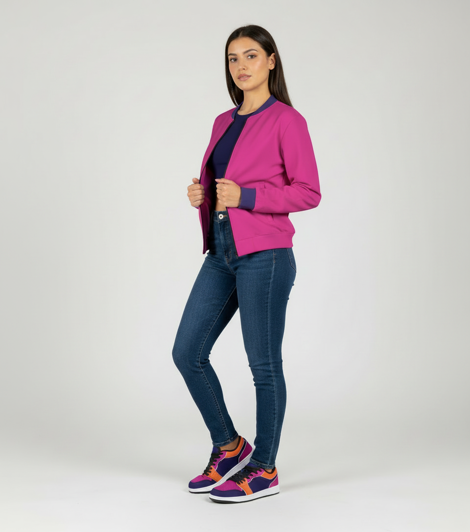 Juhla Color Series Zip Up Bomber Jacket