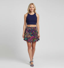 Juhla High Waisted Flare Mini Skirt
