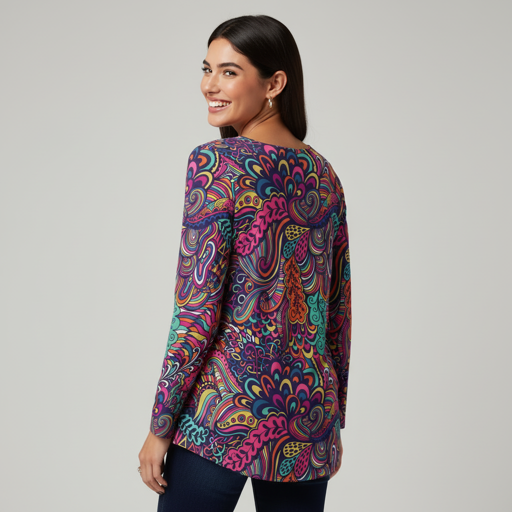 Juhla Long Sleeve Relaxed Flare Top