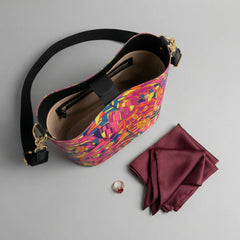 Lina Leather Bucket Tote