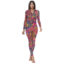 Lina Fitted Long Sleeve Collared Jumpsuit