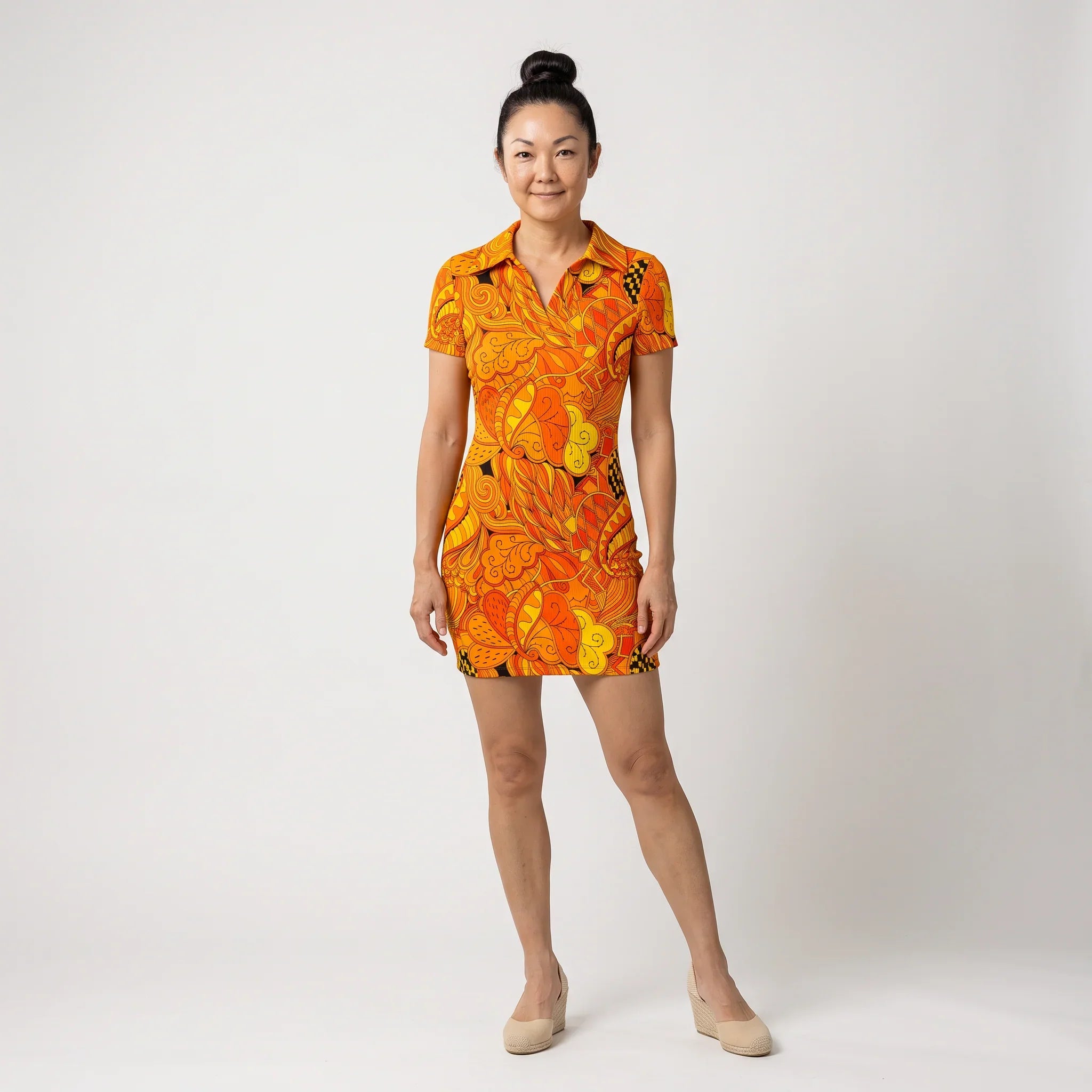 Mandra Polo Ribbed Bodycon Dress