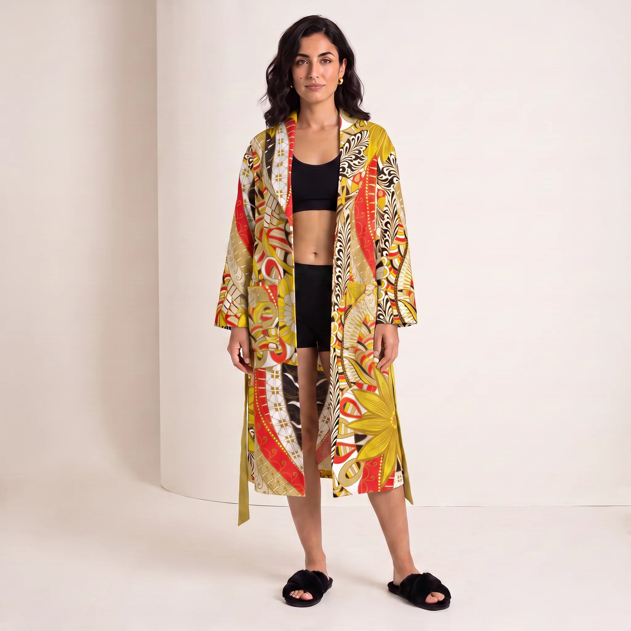 Merina Flannel Robe with Pockets
