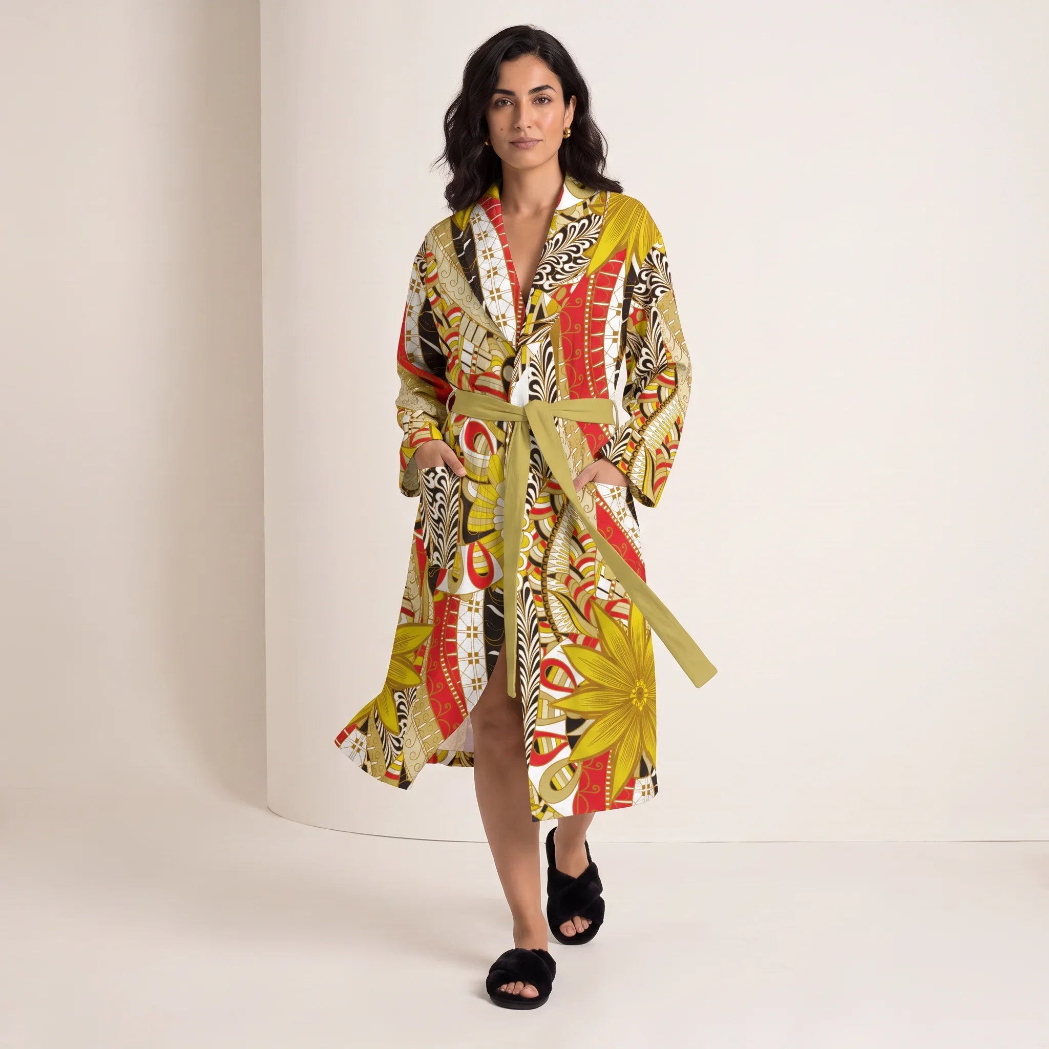 Merina Flannel Robe with Pockets