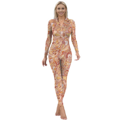 Mikani Fitted Long Sleeve Collared Jumpsuit