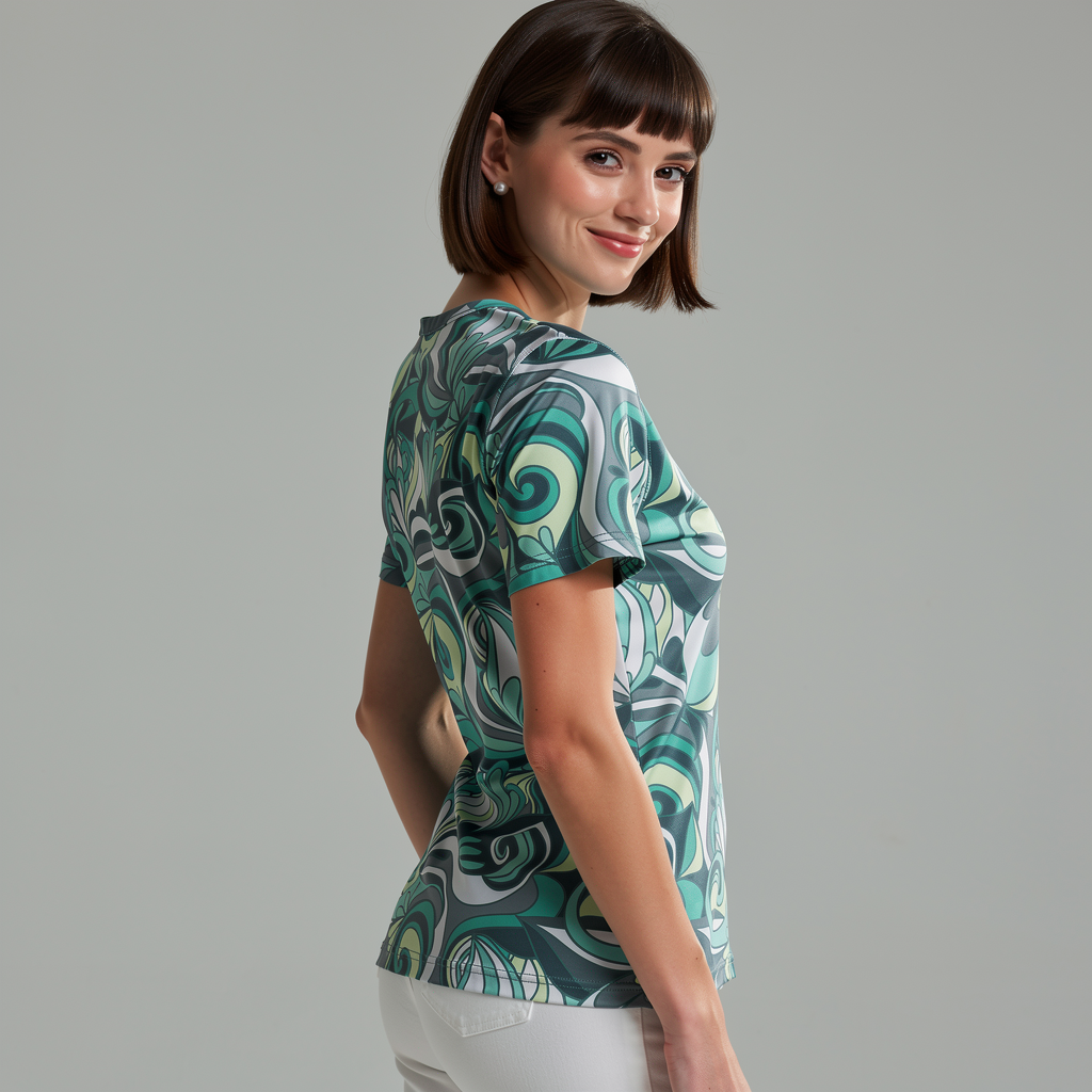 Mima Fitted Crew Neck Tee