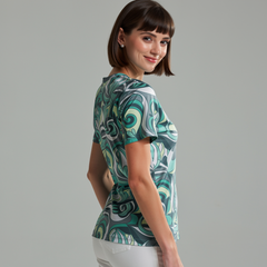 Mima Fitted Crew Neck Tee