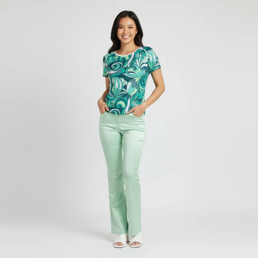 Mima Crewneck Stretchy Tee