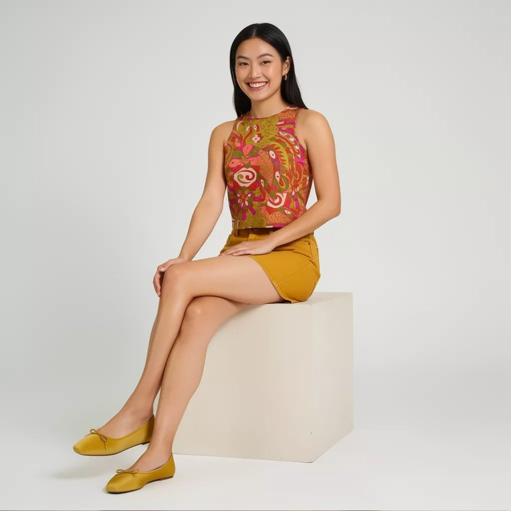 ミナ クロップドタンクトップ