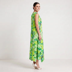 Misa Handkerchief Hem Sleeveless Maxi Dress