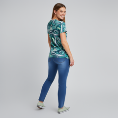 Mima Fitted V-Neck Tee