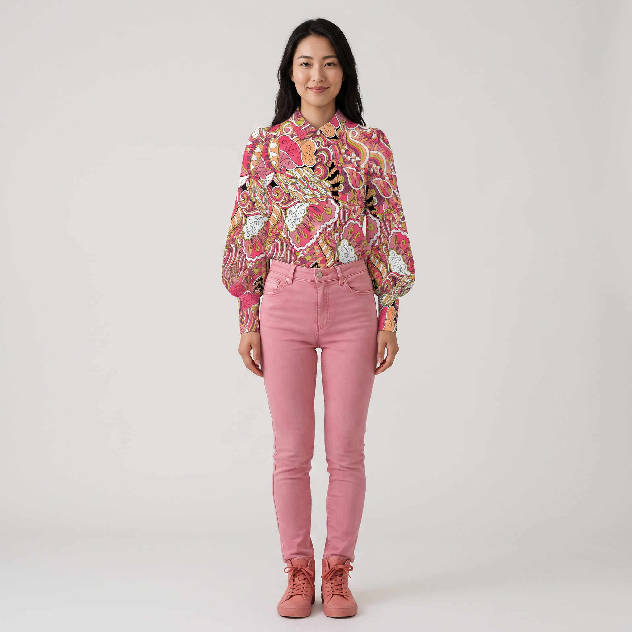 Nami Button Down Puff Sleeve Blouse