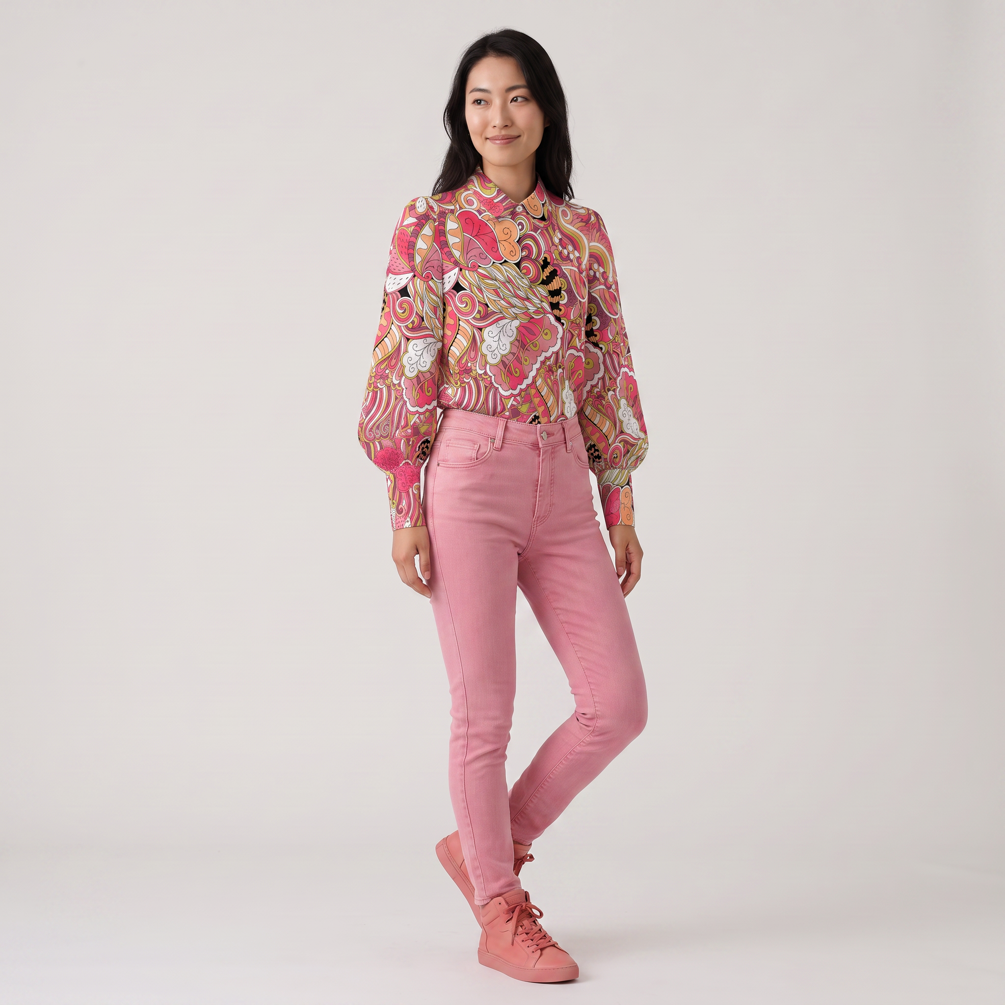 Nami Button Down Puff Sleeve Blouse