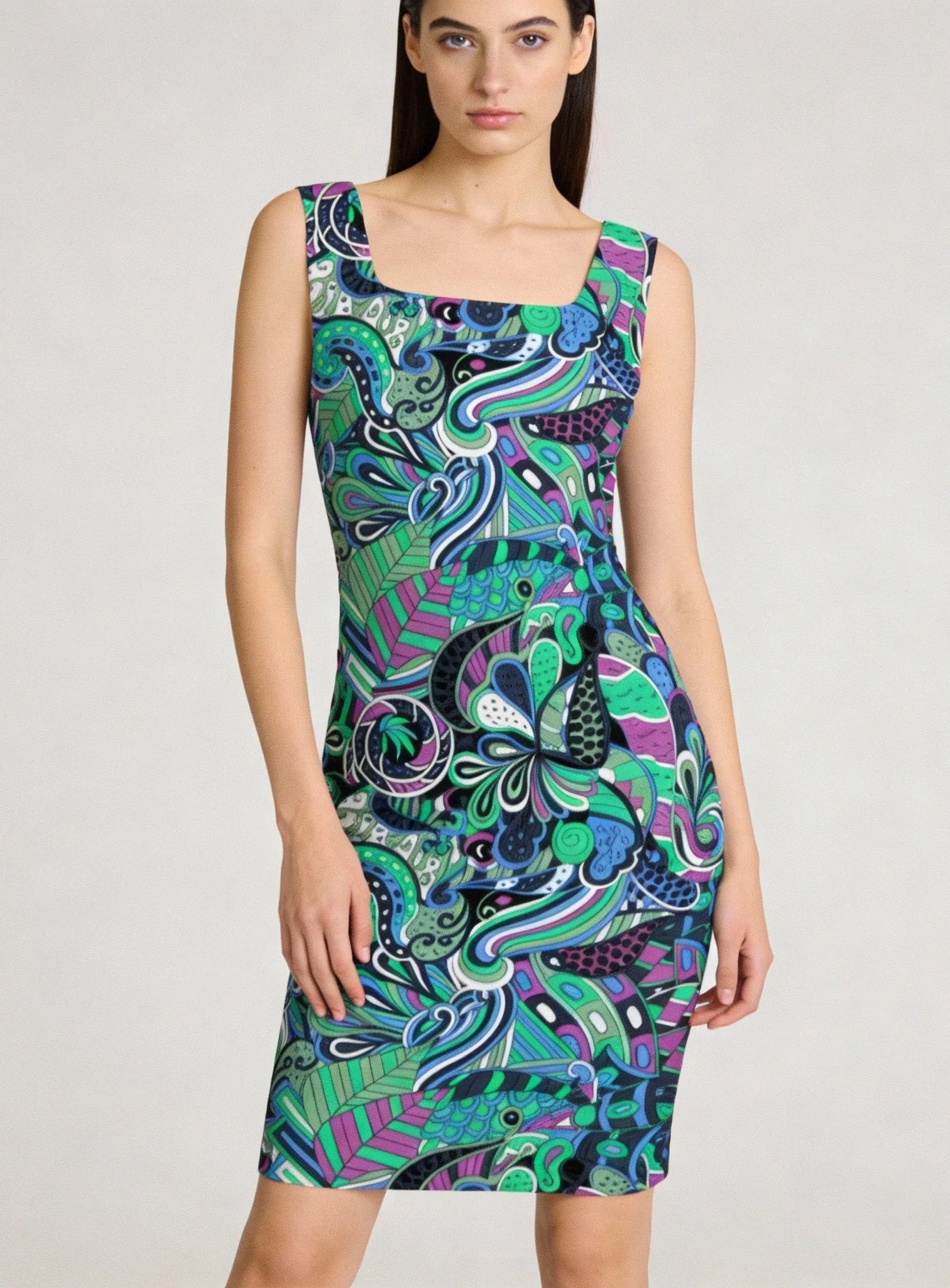 ネラ ノースリーブ ボディコンドレス