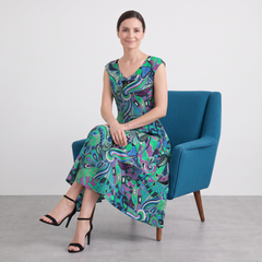 Nela Fit-and-Flare Midi Dress