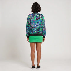 Nela Flexe Denim Bomber Jacket