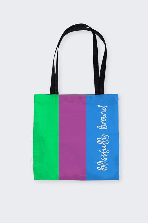 Nela Color Block Large Canvas Tote Bag - Blissfully Brand