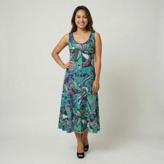 Nela Midi Crepe Tank Dress