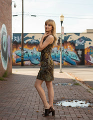 Ondas Rib Knit V Neck Tank Dress