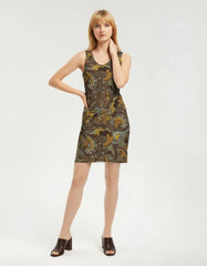 Ondas Rib Knit V Neck Tank Dress