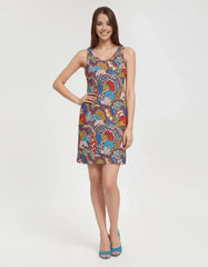 Opula リブニット V ネック タンクドレス