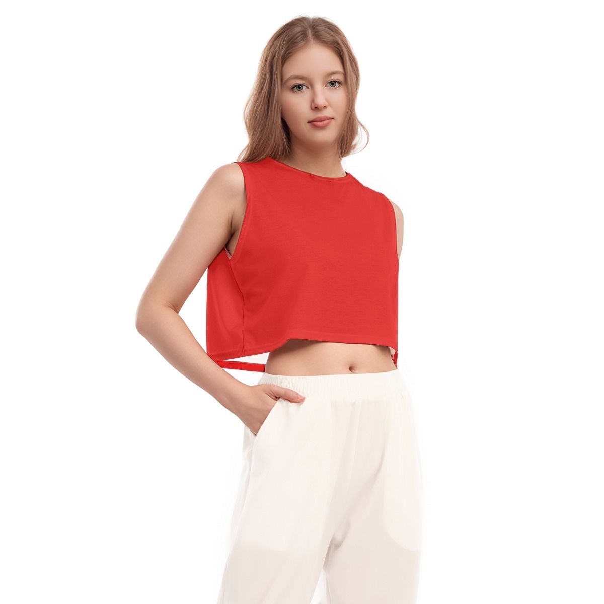 Opula Red Cropped Tank Top