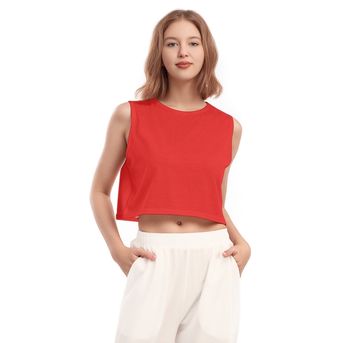Opula Red Cropped Tank Top