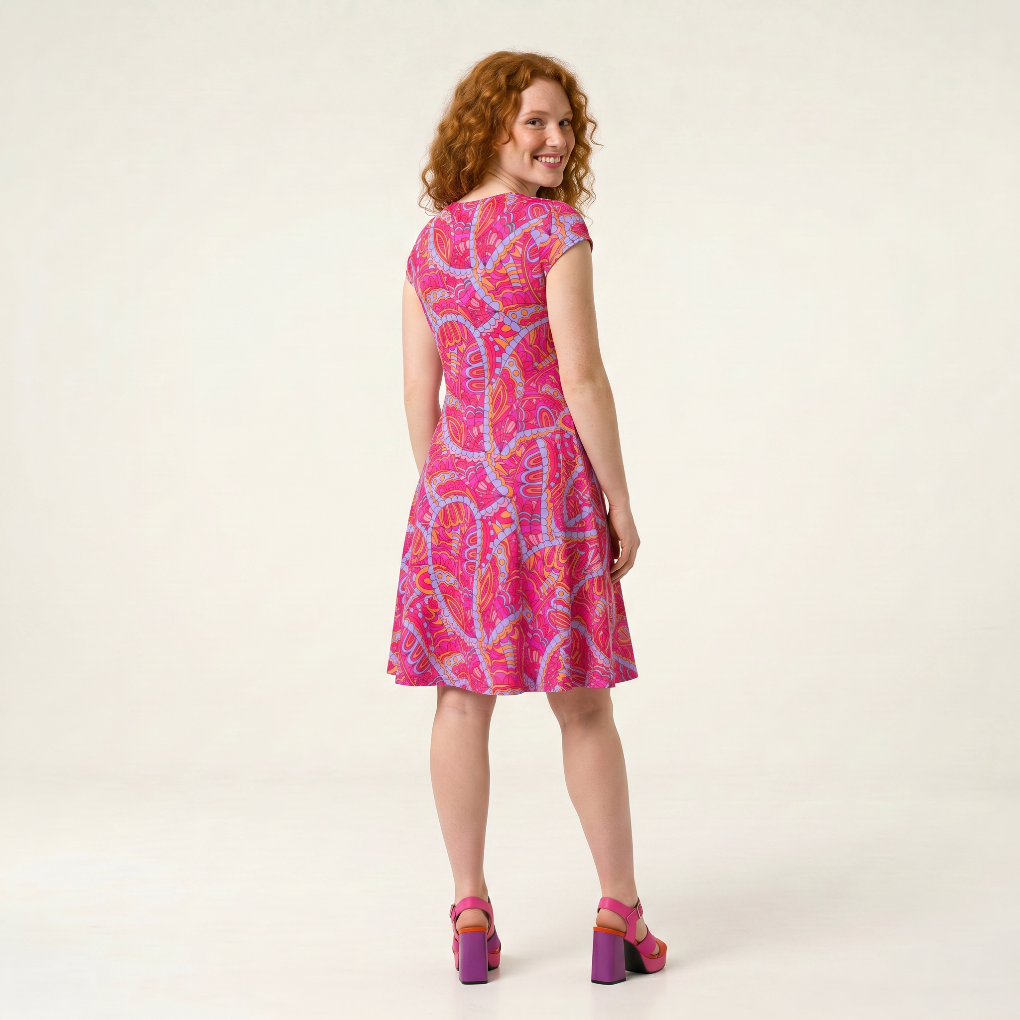 Palai Ruched Sweetheart Flare Dress