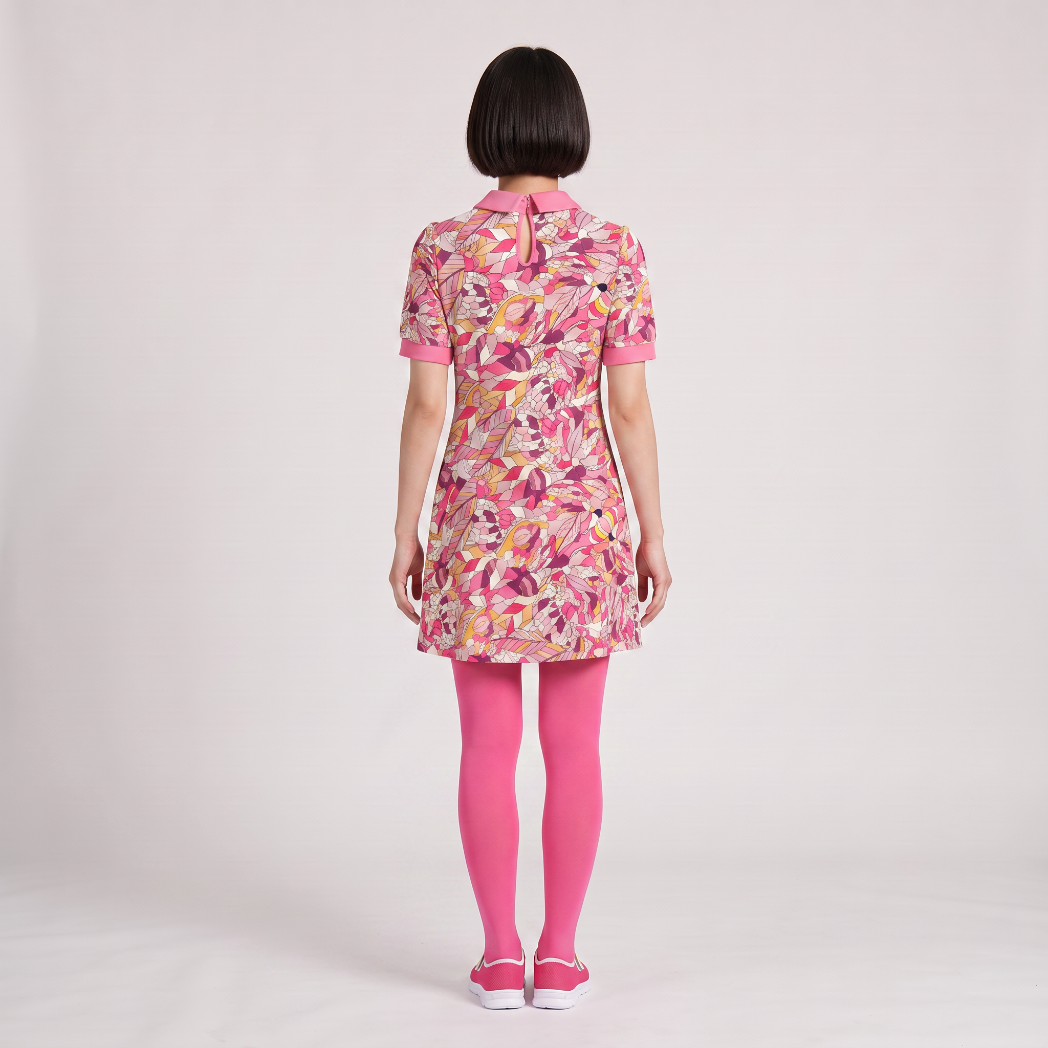 Perl A-Line Peter Pan Collar Mini Dress