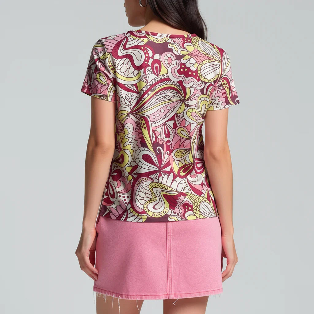 Piki Fitted V-Neck Tee