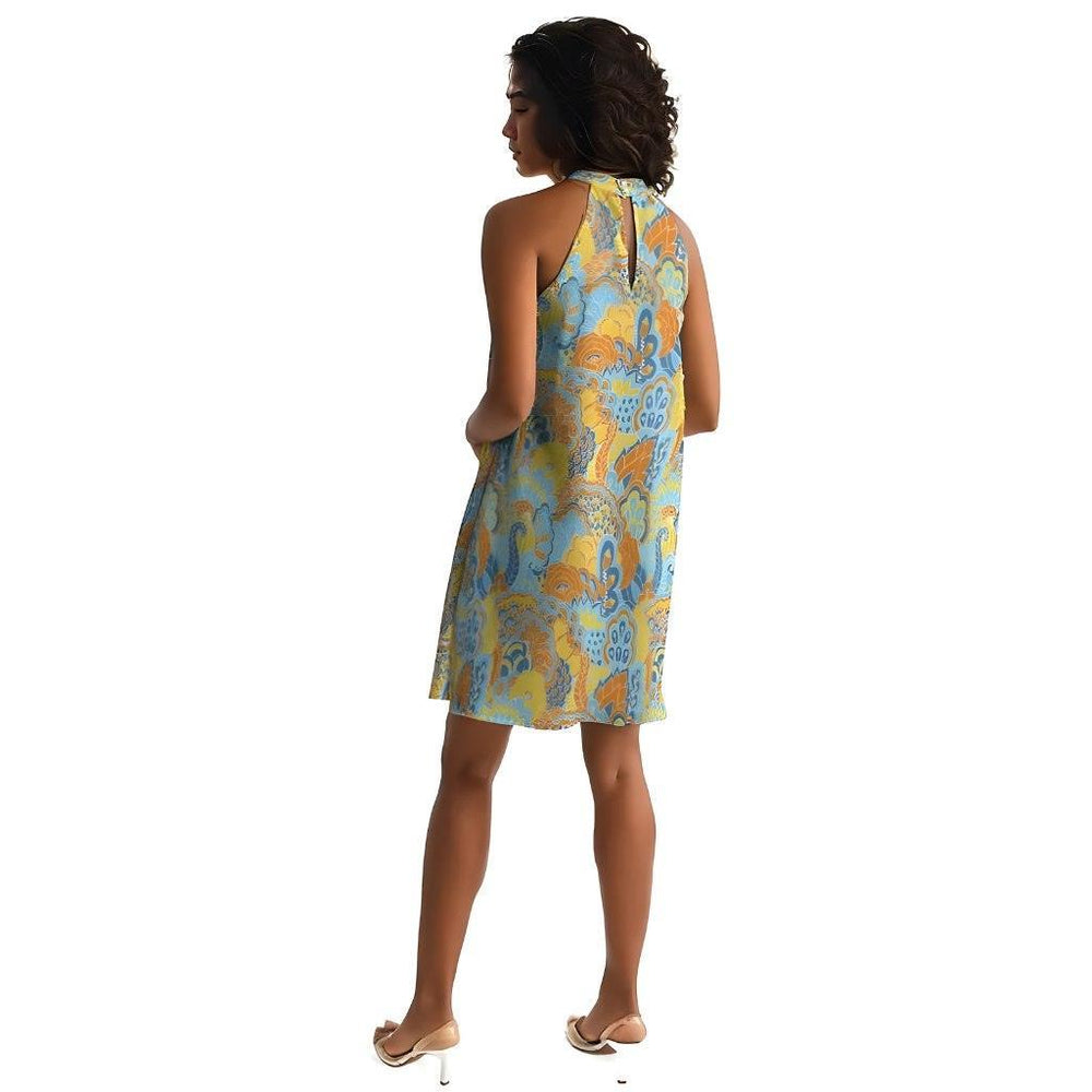 Pinsa Halter Flare Dress - Blissfully Brand