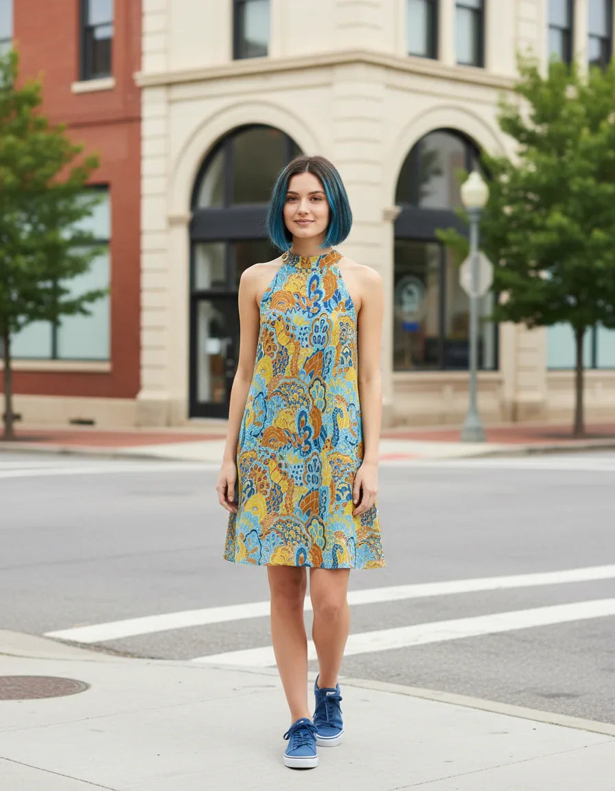 Pinsa Halter Flare Dress