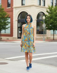 Pinsa Halter Flare Dress