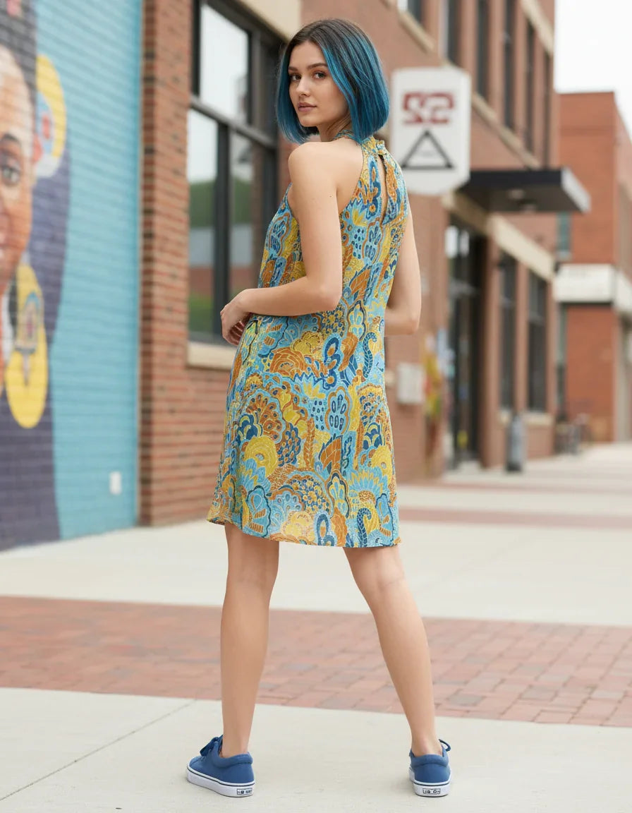 Pinsa Halter Flare Dress