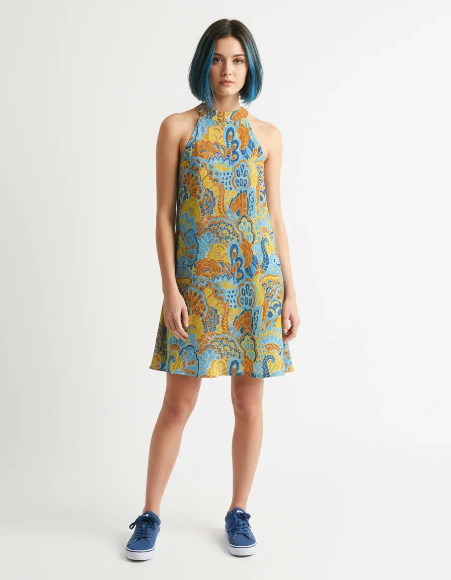 Pinsa Halter Flare Dress