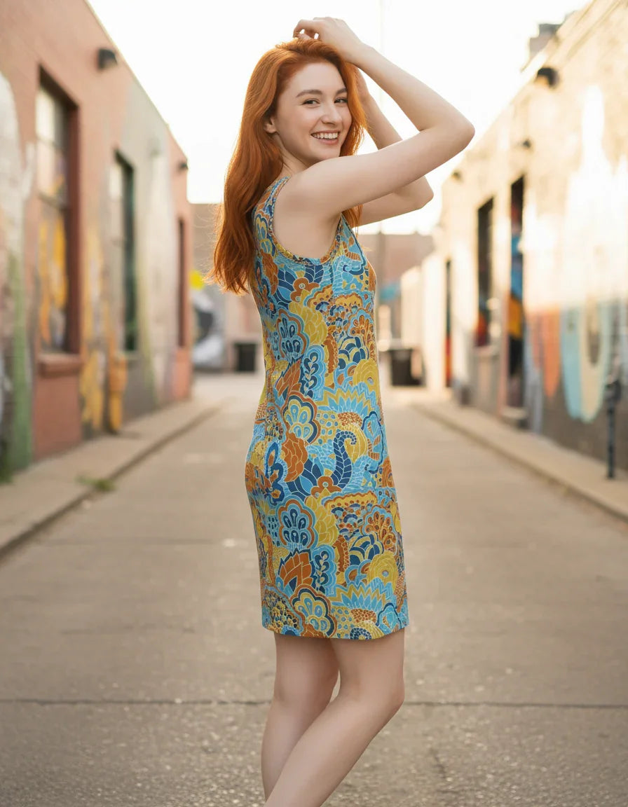 Pinsa Rib Knit V-Neck Dress