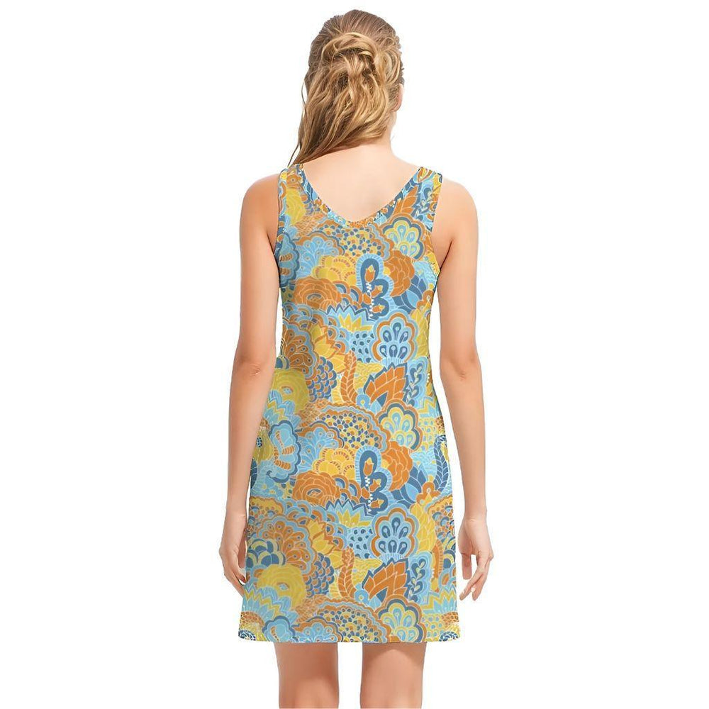 Pinsa Rib Knit V-Neck Dress - Blissfully Brand