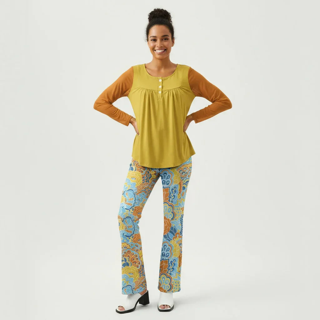 Pinsa Babydoll Long Sleeve Top