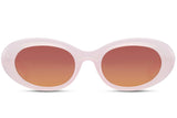 Pulp Pinky Pink Round Mod Sunglasses - Blissfully Brand - Circle Retro Funky Girly Oval