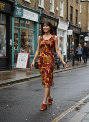 Renai Bodycon Split Leg Midi Dress