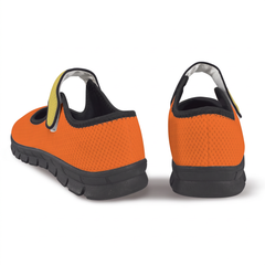 Rinas Orange Lightweight Mesh Mary Janes