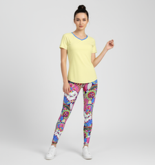 Sechia Yellow V-neck Tee