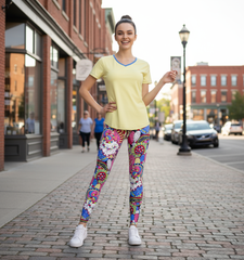 Sechia Yellow V-neck Tee